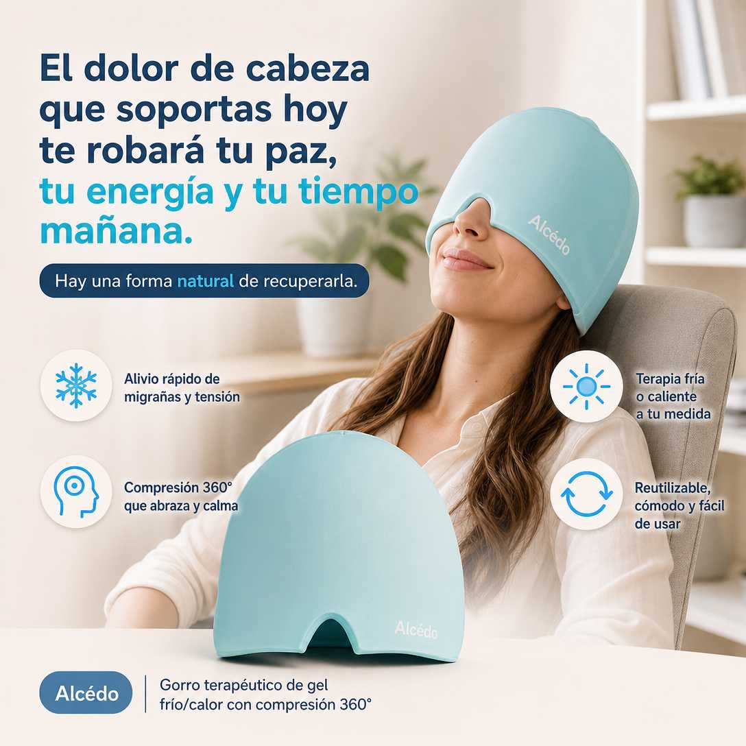 NeuroAlivio: Gorro De Gel Frio Y Calor Para Migraña