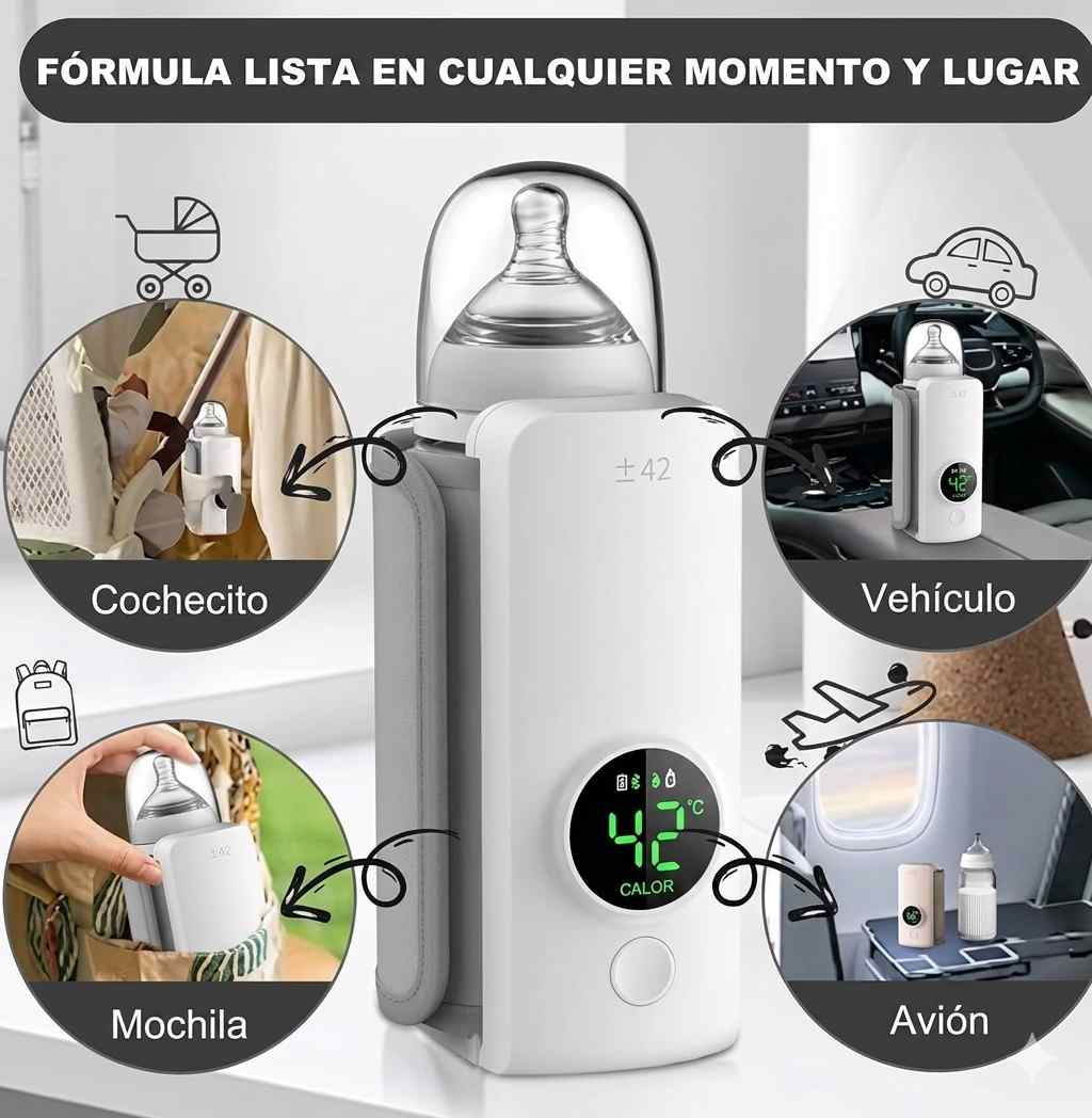 Calentador de biberones recargable inalámbrico portátil