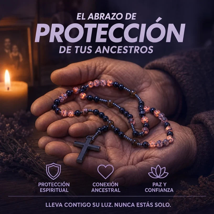 Luz Eterna - Rosario / Camándula de Obsidiana