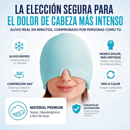 NeuroAlivio: Gorro De Gel Frio Y Calor Para Migraña