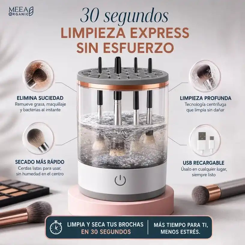 Limpiador Automático de Brochas de Maquillaje
