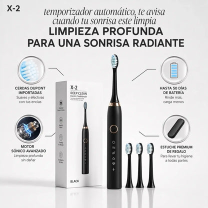 Cepillo Eléctrico Sónico SONIN X-3 + Kit de 3 Cabezales de Regalo