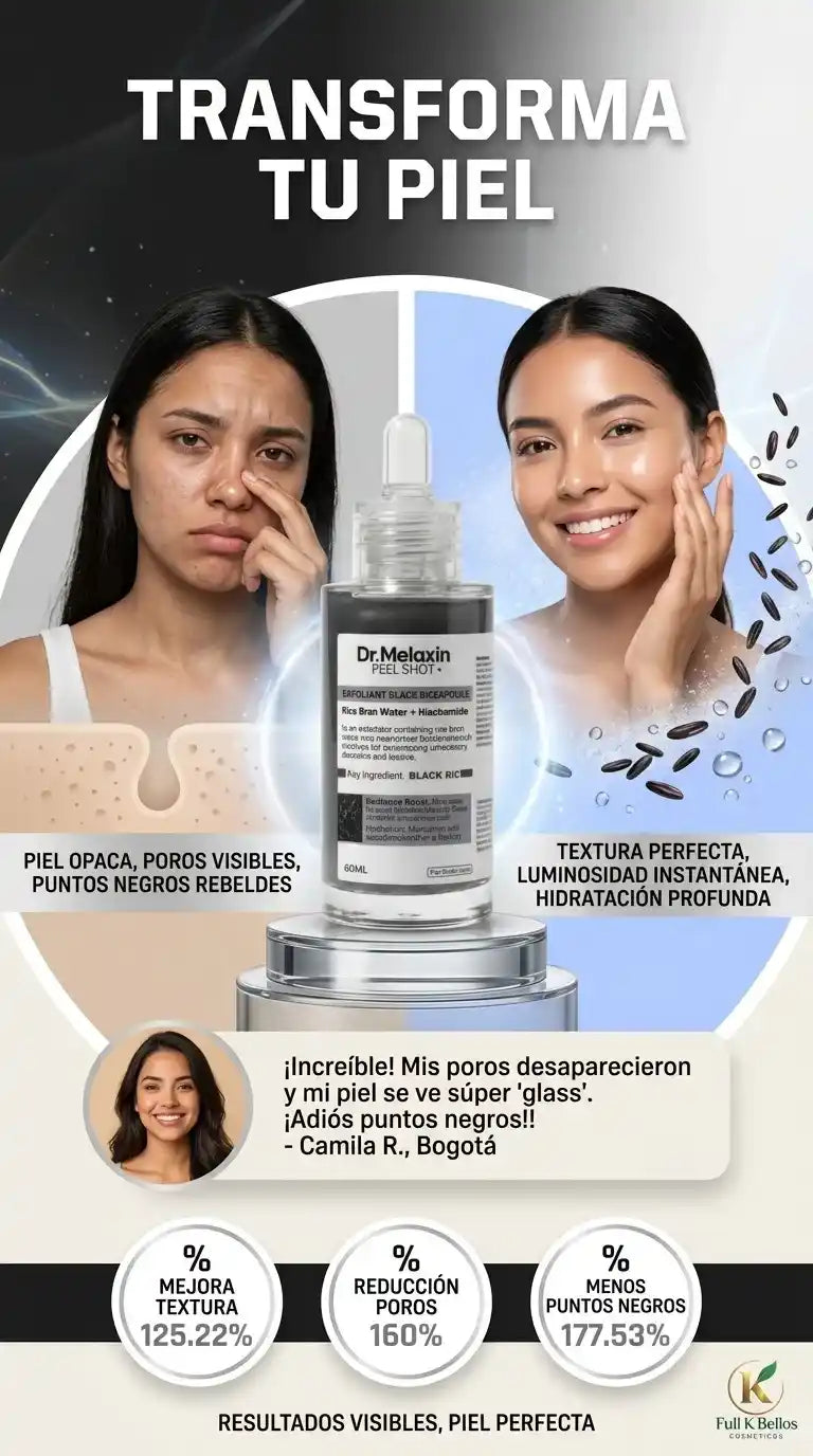 Dr. Melaxin Peel Shot - piel lisa y sin poros visibles en una semana